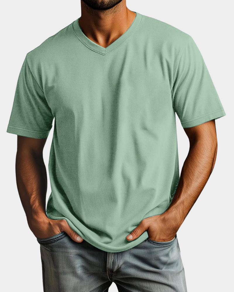 Amedeo | Refined Fit V-Neck T-Shirt