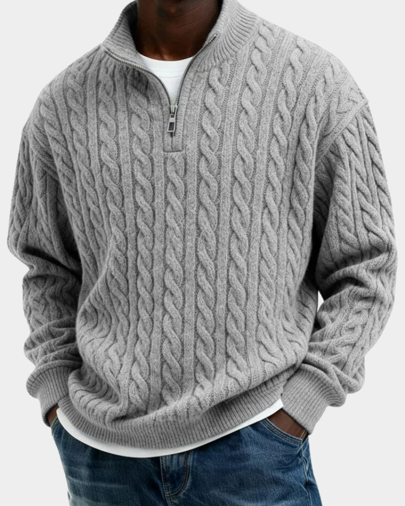Ripatransone | Classic Cable Half-Zip Sweater