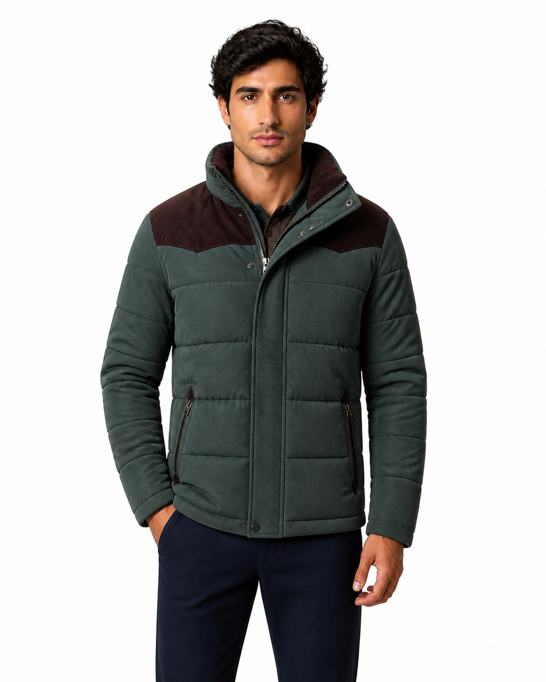 Gavin | Insulated Windproof Parka - Army Green - front - group 1
