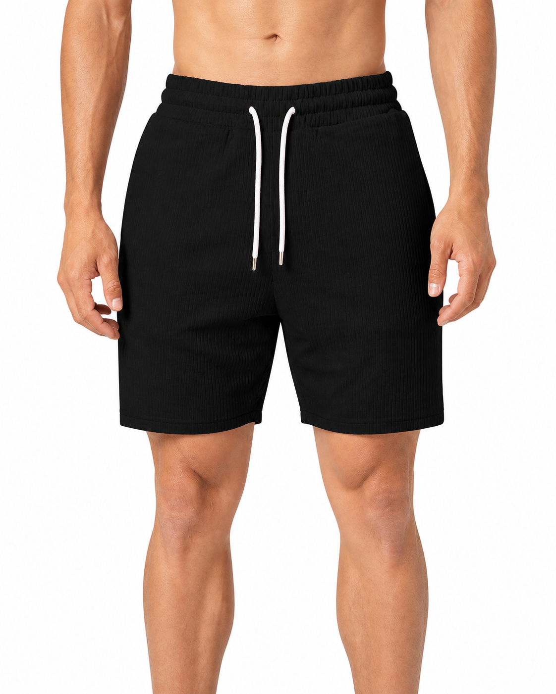 Tyler | Everyday Drawstring Shorts - Black - front - group 1
