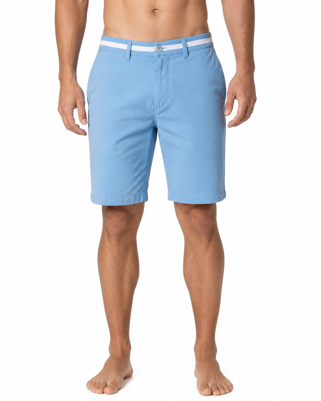 Jason | Classic Cotton Chino Shorts - Sky blue - front - group 1