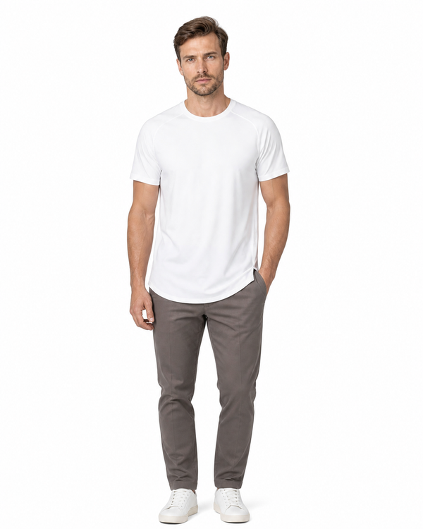 Dennis | Performance Stretch T-Shirt - White - front - group 1