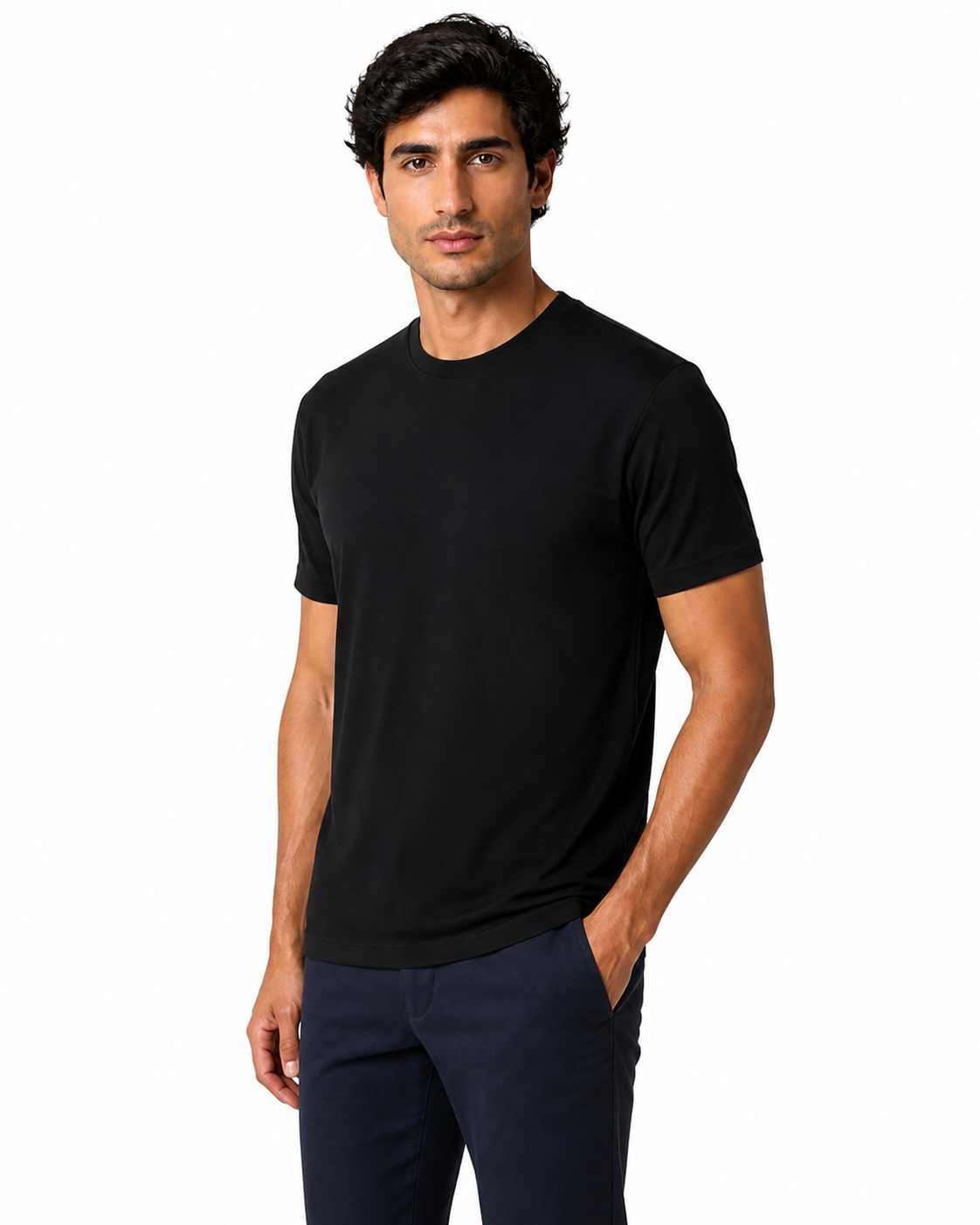 Alex | Premium Everyday Crew-Neck T-Shirt - Black S / Black M / Black L / Black XL / Black XXL / Black XXXL / Black XXXXL - side