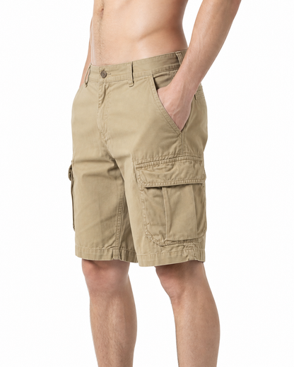 Derek | Rugged Cargo Utility Shorts - Khaki - side
