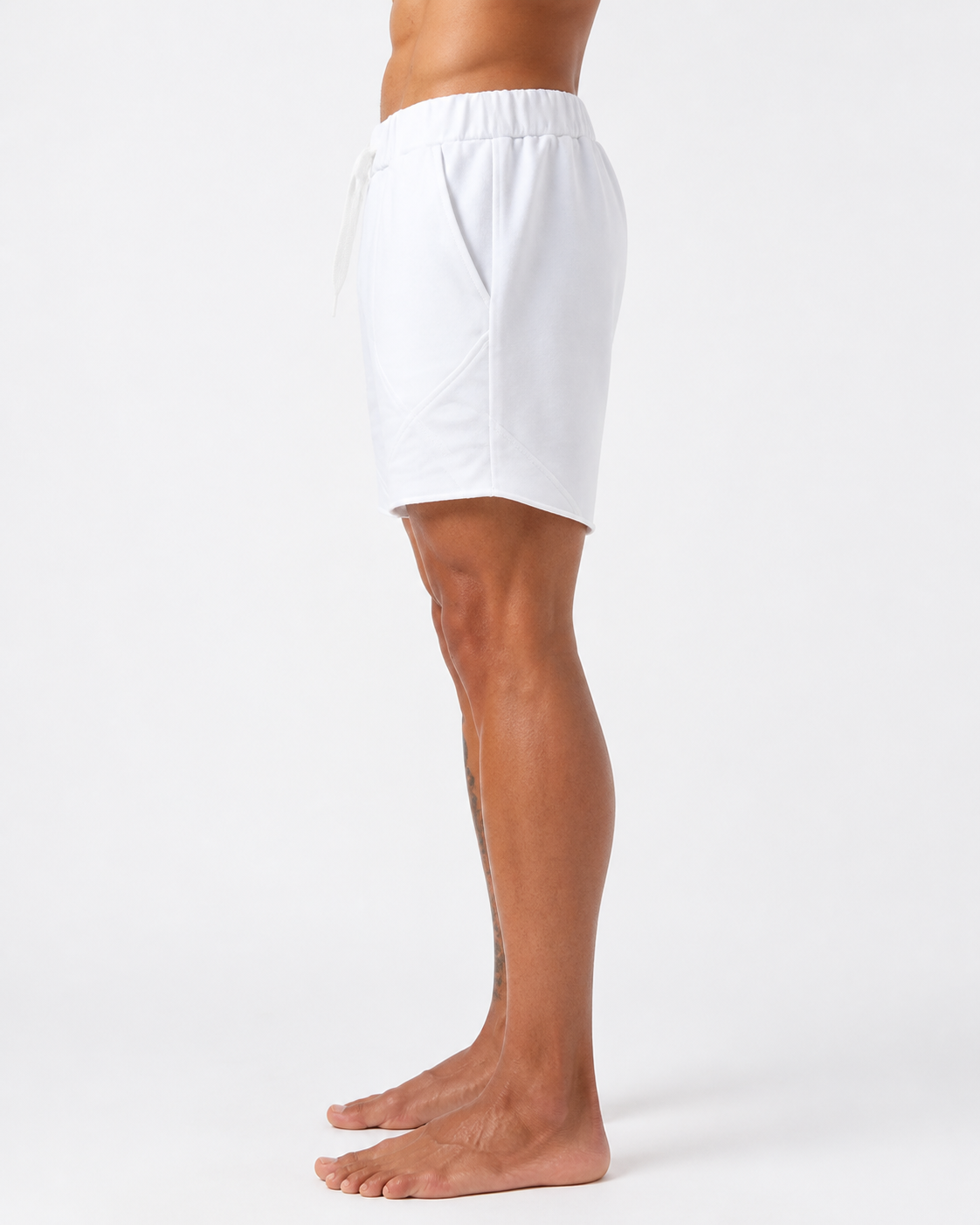 Austin | Lightweight Running Shorts - White - side