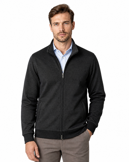 Douglas | Fleece-Lined Casual Jacket - Black - front - group 2