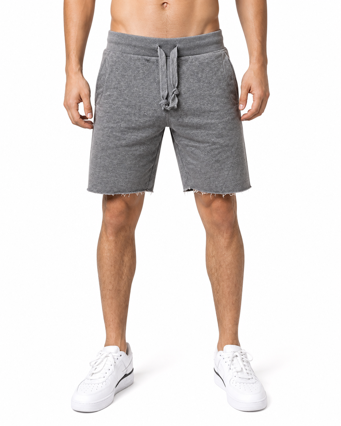 Cody | Casual Cotton Drawstring Shorts - Dark grey - front - group 2