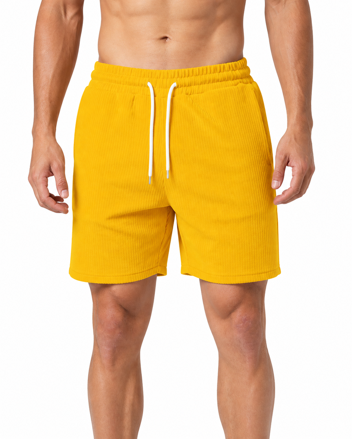 Tyler | Everyday Drawstring Shorts - Yellow - front - group 2