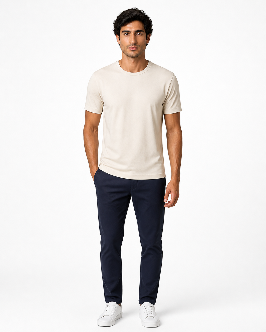 Alex | Premium Everyday Crew-Neck T-Shirt - Apricot L / Apricot M / Apricot S / Apricot XL / Apricot XXL / Apricot XXXL / Apricot XXXXL - front - group 4