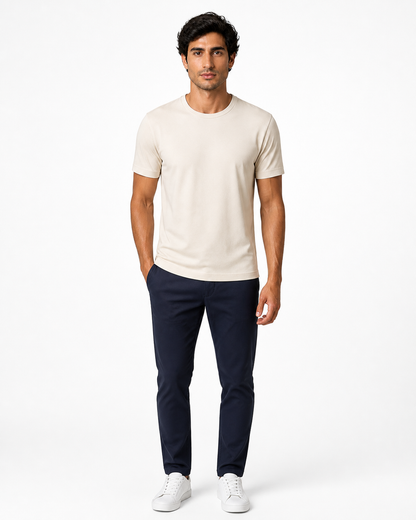 Alex | Premium Everyday Crew-Neck T-Shirt - Apricot L / Apricot M / Apricot S / Apricot XL / Apricot XXL / Apricot XXXL / Apricot XXXXL - front - group 4