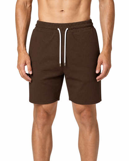 Tyler | Everyday Drawstring Shorts - Brown - front - group 5