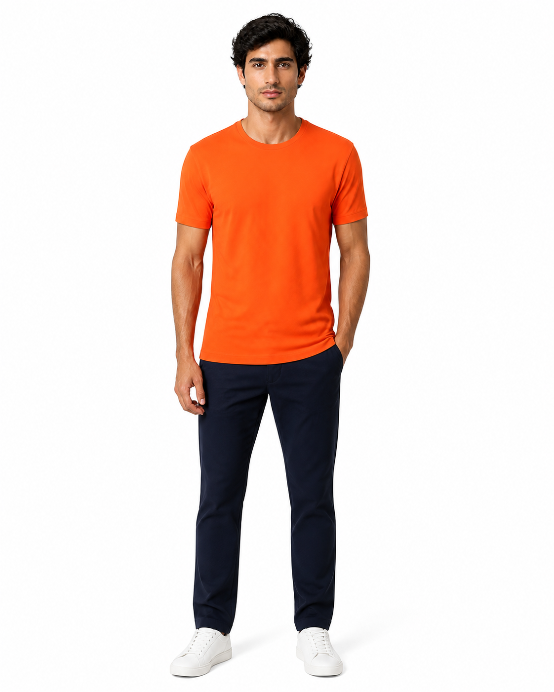 Alex | Premium Everyday Crew-Neck T-Shirt - Orange L / Orange M / Orange S / Orange XL / Orange XXL / Orange XXXL / Orange XXXXL - front - group 5