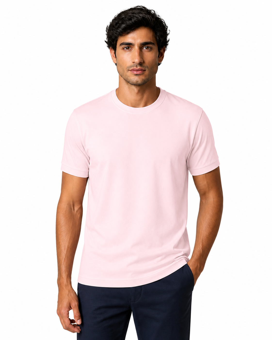Alex | Premium Everyday Crew-Neck T-Shirt - Pink L / Pink M / Pink S / Pink XL / Pink XXL / Pink XXXL / Pink XXXXL - front - group 7