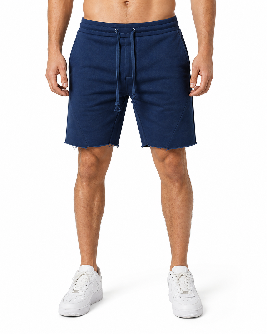 Cody | Casual Cotton Drawstring Shorts - Navy blue - front - group 8