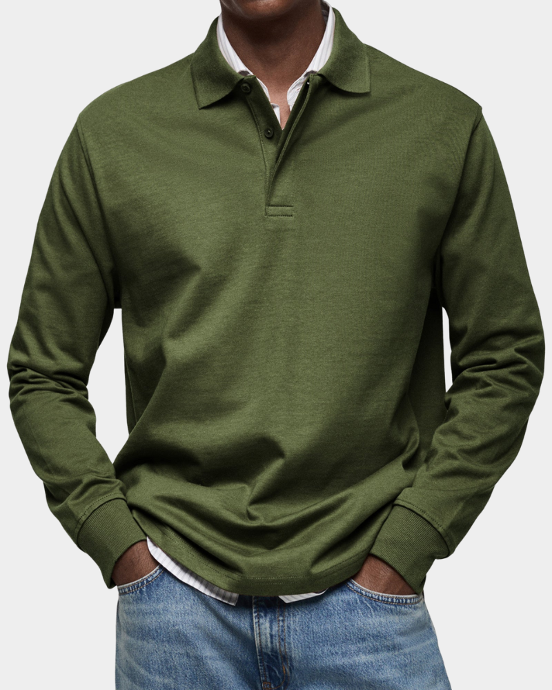 Alessio | Classic Long Sleeve Polo Shirt