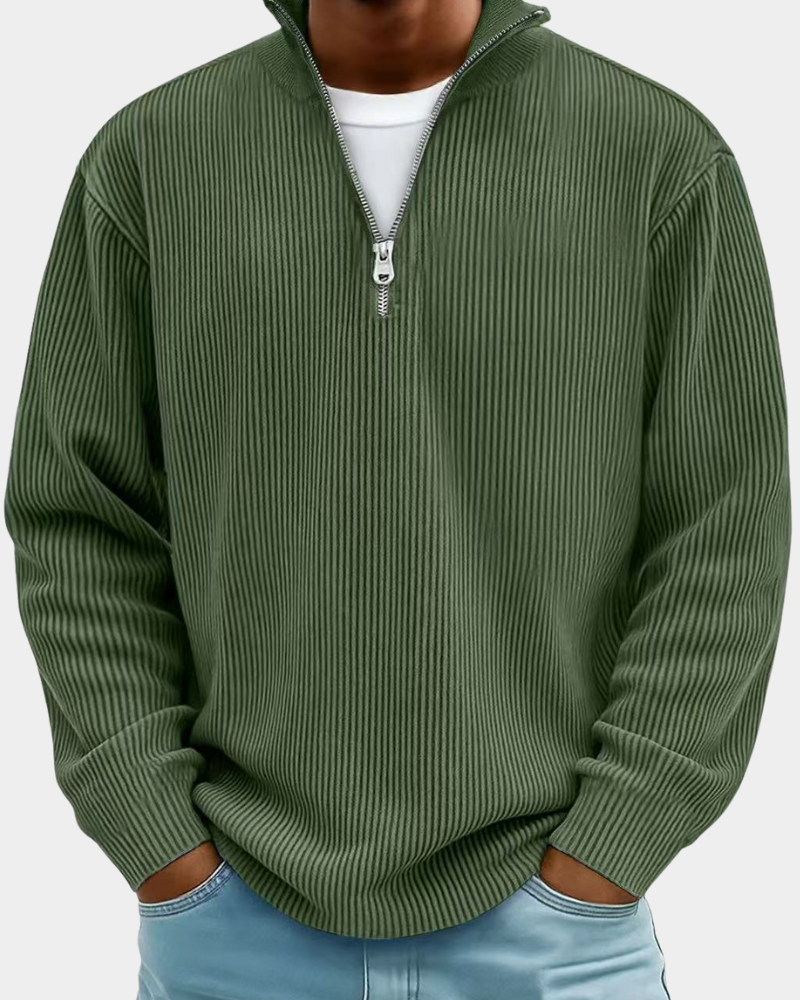 Rovereto | Trendy Ribbed Zip Sweater