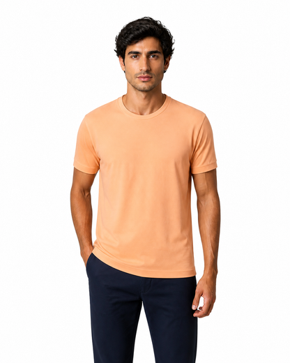Alex | Premium Everyday Crew-Neck T-Shirt - Hami Orange L / Hami Orange M / Hami Orange S / Hami Orange XL / Hami Orange XXL / Hami Orange XXXL / Hami Orange XXXXL - front - group 9