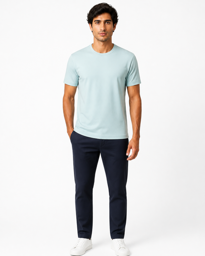 Alex | Premium Everyday Crew-Neck T-Shirt - Light blue L / Light blue M / Light blue S / Light blue XL / Light blue XXL / Light blue XXXL / Light blue XXXXL - front - group 10