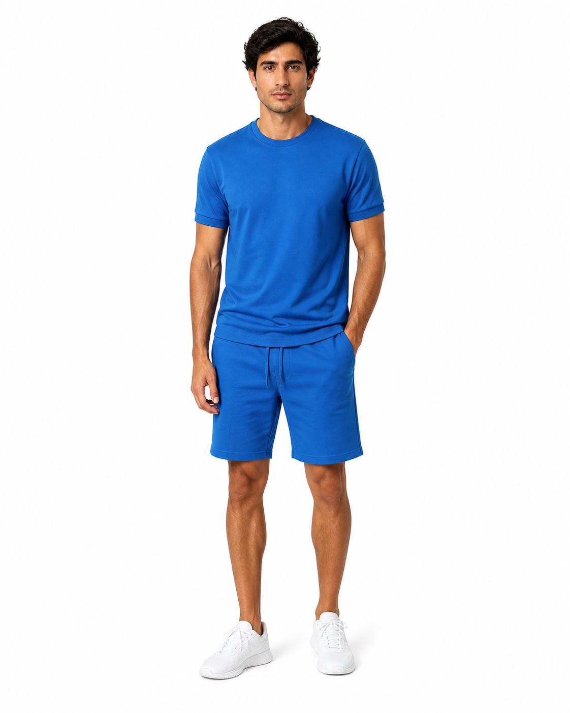 Rhett | Casual T-Shirt and Shorts Set - Sky Blue - front - group 10