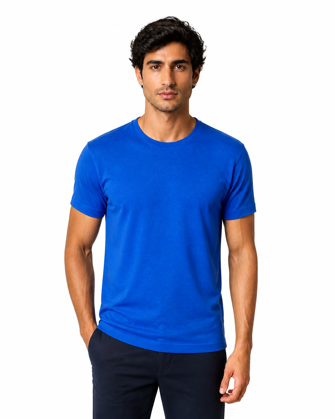 Alex | Premium Everyday Crew-Neck T-Shirt - Sapphire L / Sapphire M / Sapphire S / Sapphire XL / Sapphire XXL / Sapphire XXXL / Sapphire XXXXL - front - group 12