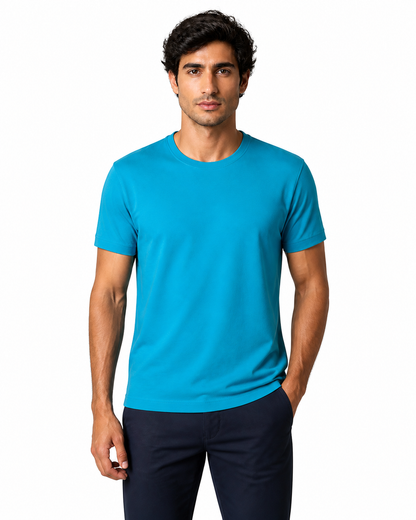 Alex | Premium Everyday Crew-Neck T-Shirt - Hole blue L / Hole blue M / Hole blue S / Hole blue XL / Hole blue XXL / Hole blue XXXL / Hole blue XXXXL - front - group 13