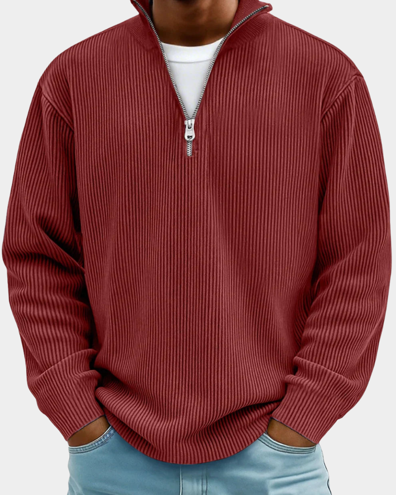 Rovereto | Trendy Ribbed Zip Sweater