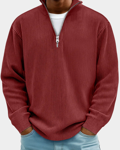 Rovereto | Trendy Ribbed Zip Sweater