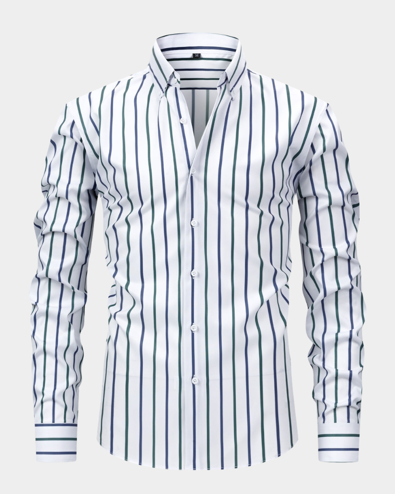 Sezze | White Striped Dress Shirt