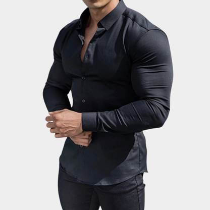 Asti | Casual Long Sleeve Polo Shirt