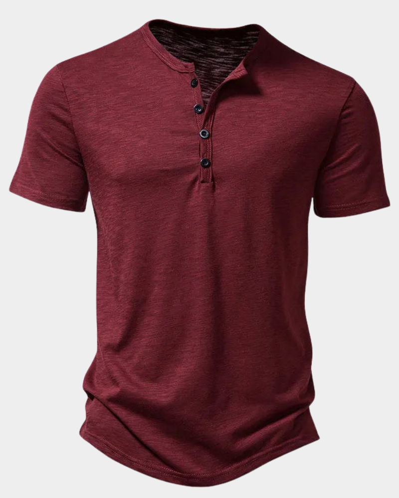 Angelo | Slim Fit Henley T-Shirt