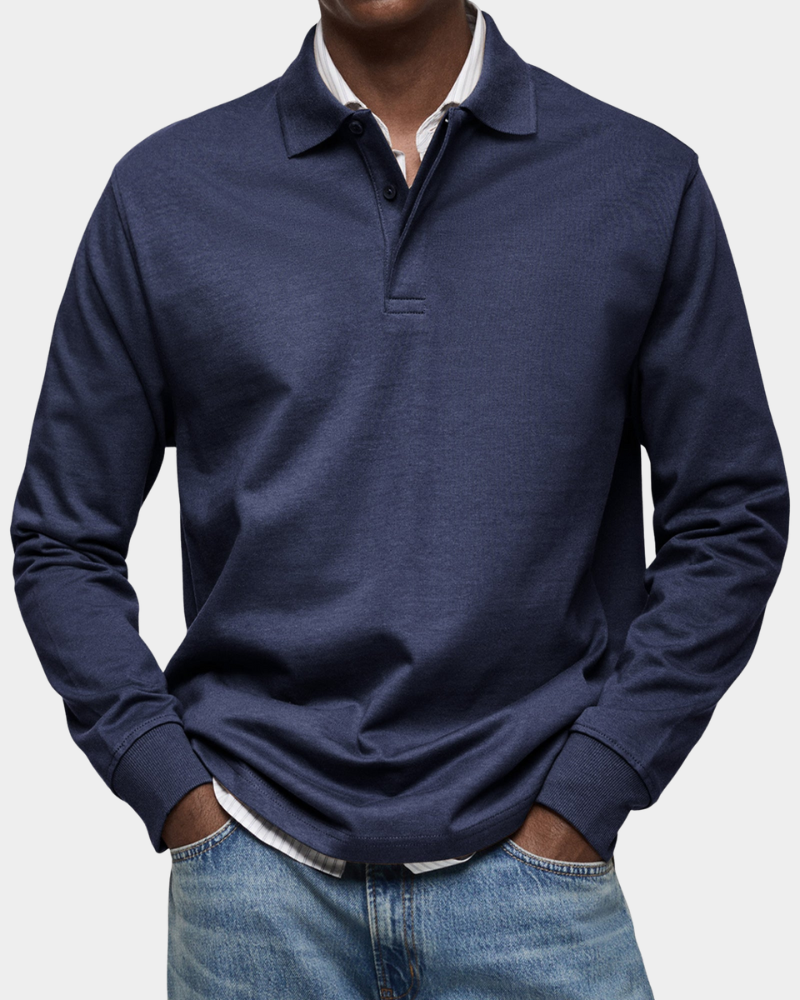 Alessio | Classic Long Sleeve Polo Shirt