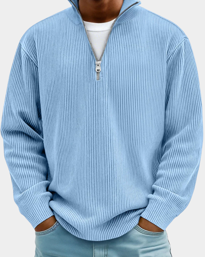 Rovereto | Trendy Ribbed Zip Sweater