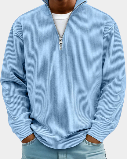 Rovereto | Trendy Ribbed Zip Sweater