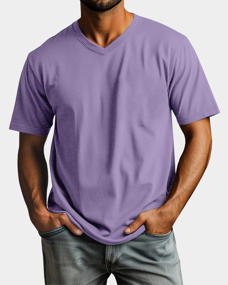 Amedeo | Refined Fit V-Neck T-Shirt