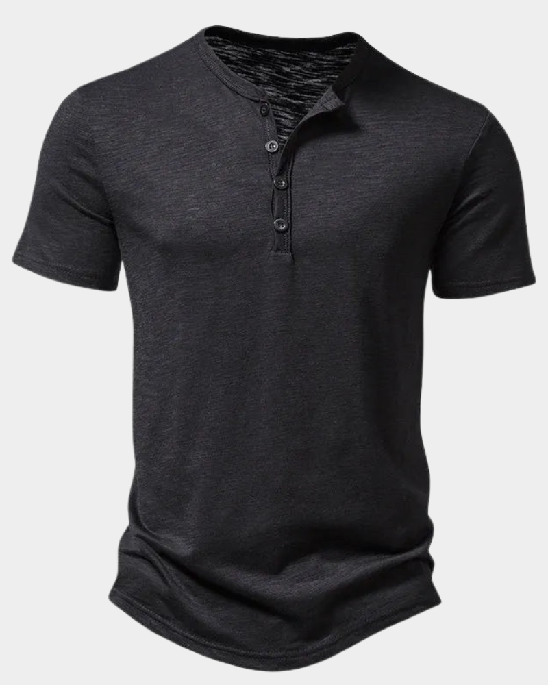 Angelo | Slim Fit Henley T-Shirt