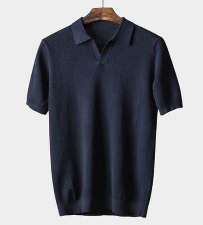 Annibale | Textured Knit Polo Shirt