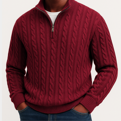 Ripatransone | Classic Cable Half-Zip Sweater