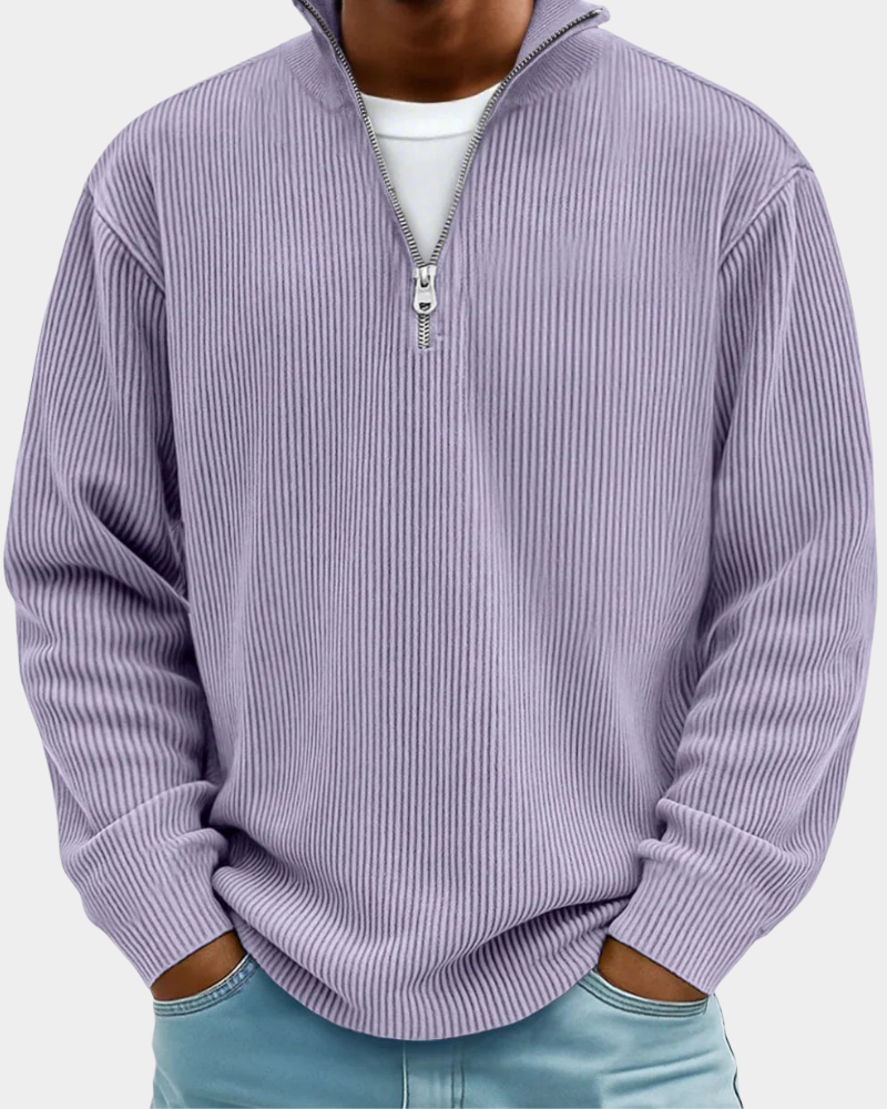 Rovereto | Trendy Ribbed Zip Sweater