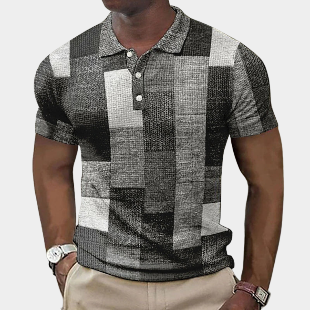 Adalberto | Plaid Slim Fit Polo Shirt