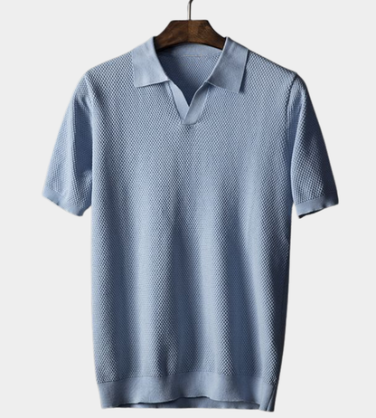 Annibale | Textured Knit Polo Shirt