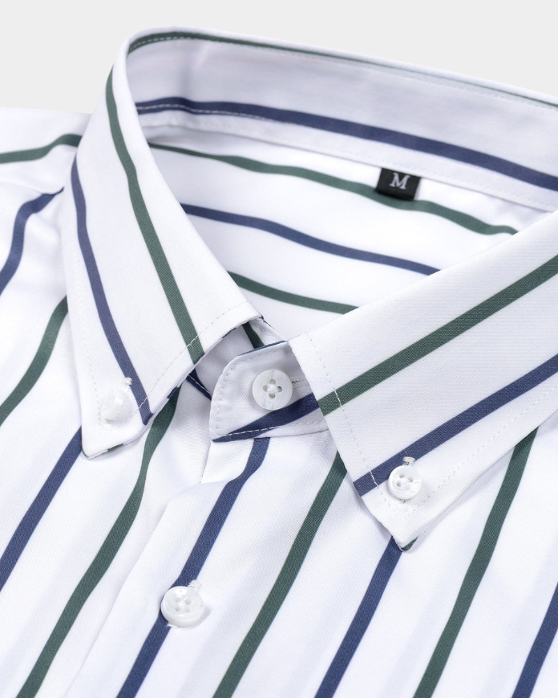 Sezze | White Striped Dress Shirt