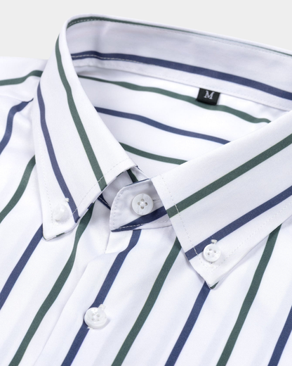 Sezze | White Striped Dress Shirt