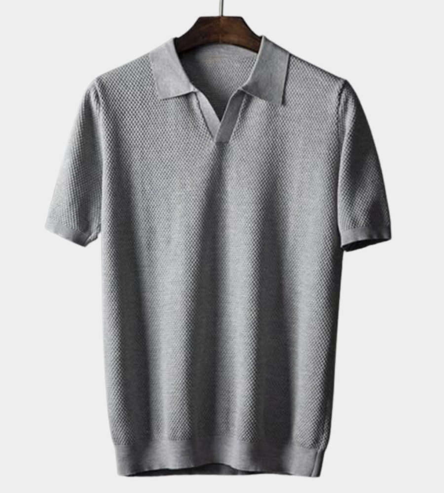 Annibale | Textured Knit Polo Shirt