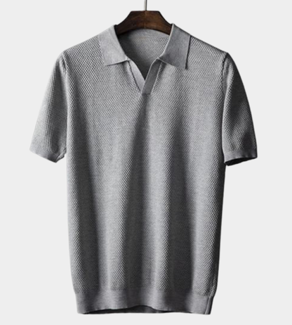 Annibale | Textured Knit Polo Shirt