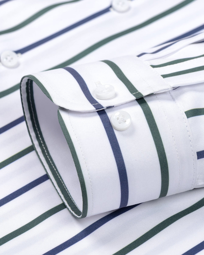 Sezze | White Striped Dress Shirt