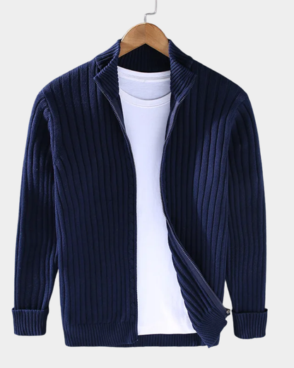 Diano | Ribbed Zip Cardigan