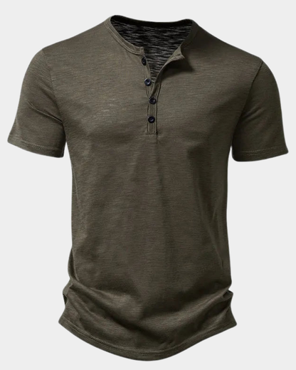 Angelo | Slim Fit Henley T-Shirt