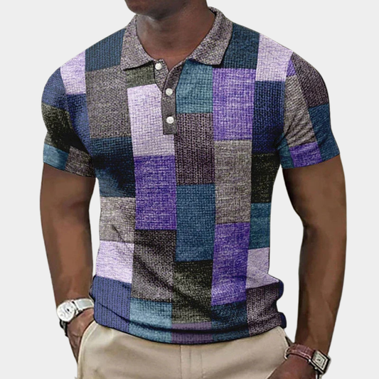 Adalberto | Plaid Slim Fit Polo Shirt