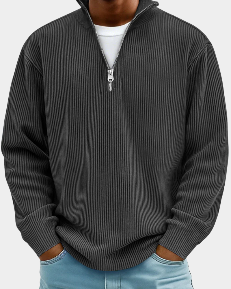 Rovereto | Trendy Ribbed Zip Sweater