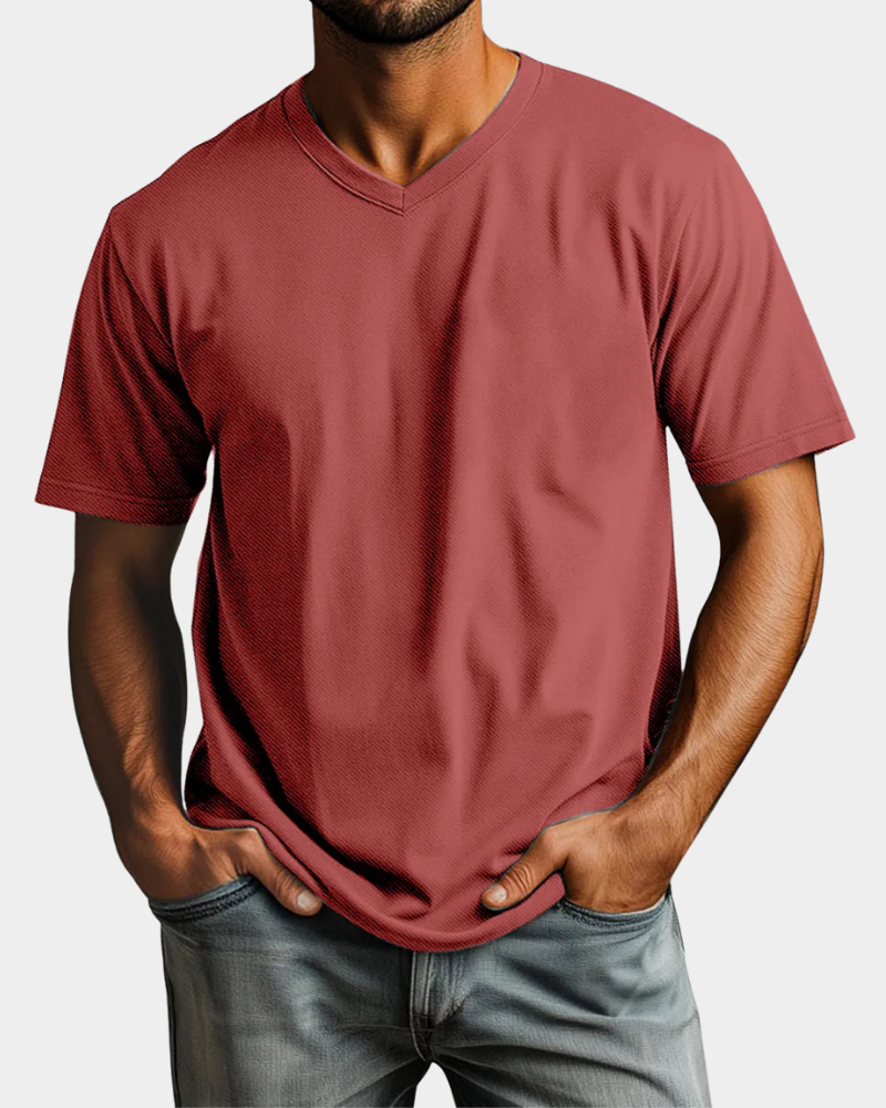 Amedeo | Refined Fit V-Neck T-Shirt